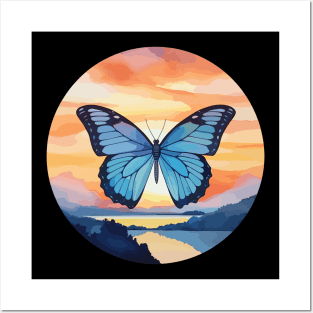 Blue Morpho Butterfly Posters and Art